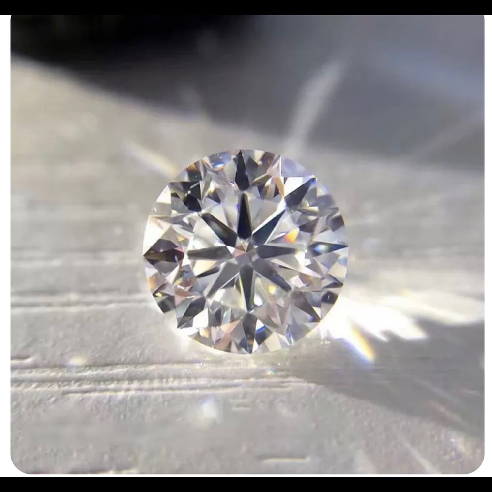 1.5 carat White D Color VVS1 Round Cut Moissanite Stone Loose With Certificate